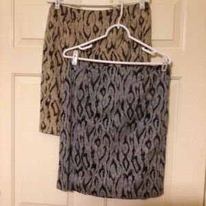 Two Apt 9 Size 8 Animal Print Pencil Skirts